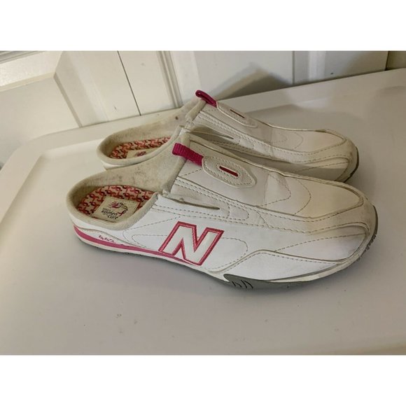 New Balance 442 Slip On Mule Women’s Sz 7.5 White Pink - Picture 5 of 8